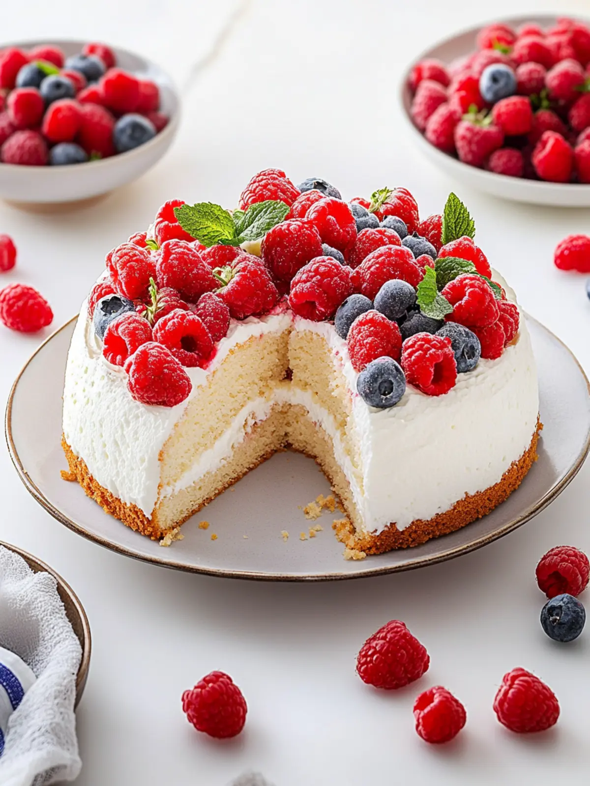 Heavenly Raspberry Angel Food Cake for Light, Sweet Bliss Raspberry Angel Food Cake
