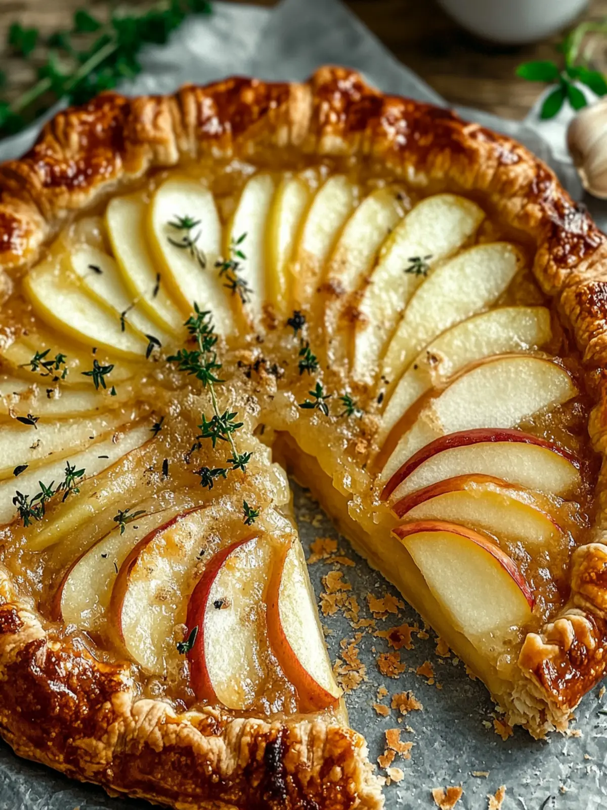 Delicious Apple Cheddar Galette with Crispy Herb Magic Apple Cheddar Galette with Crispy Herb