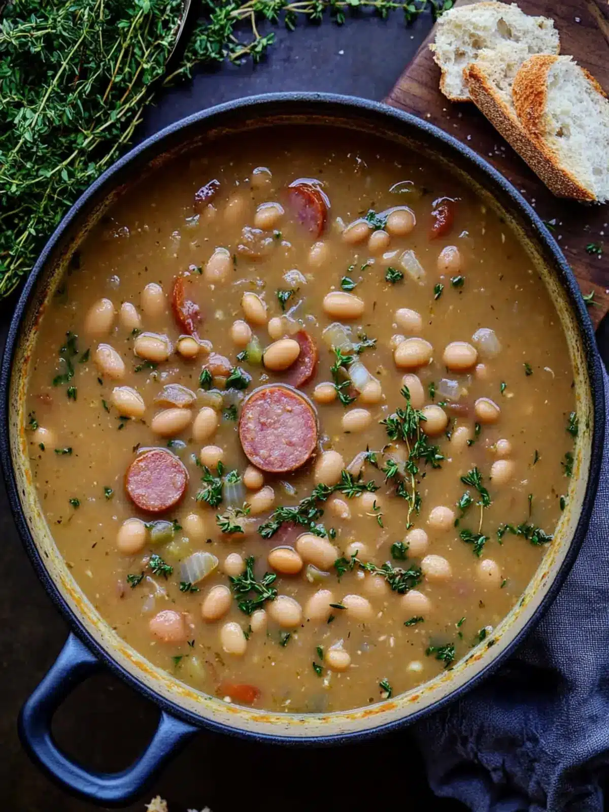 Creamy Bean Soup With Kielbasa: Comfort In Every Spoonful Creamy Bean Soup With Kielbasa