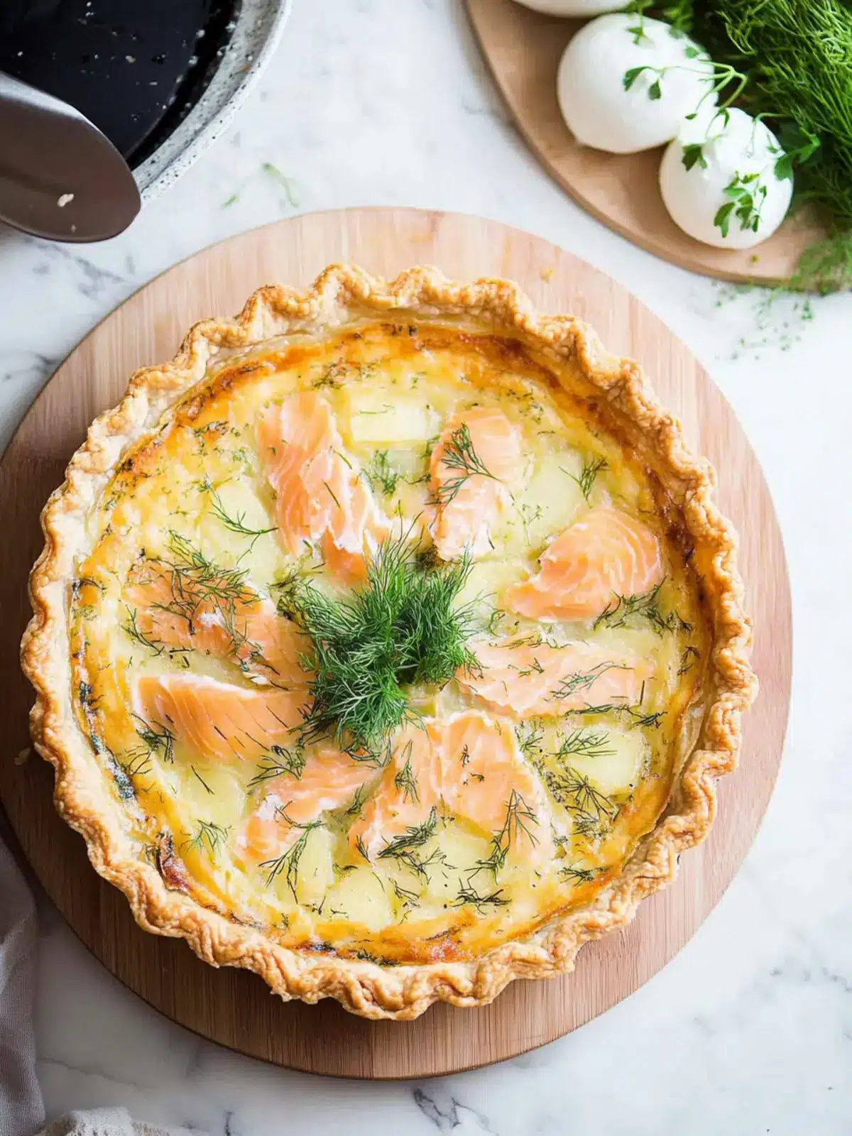 Savory Potato Pie with Smoked Salmon and Dill Delight Potato Pie with Smoked Salmon and Dill