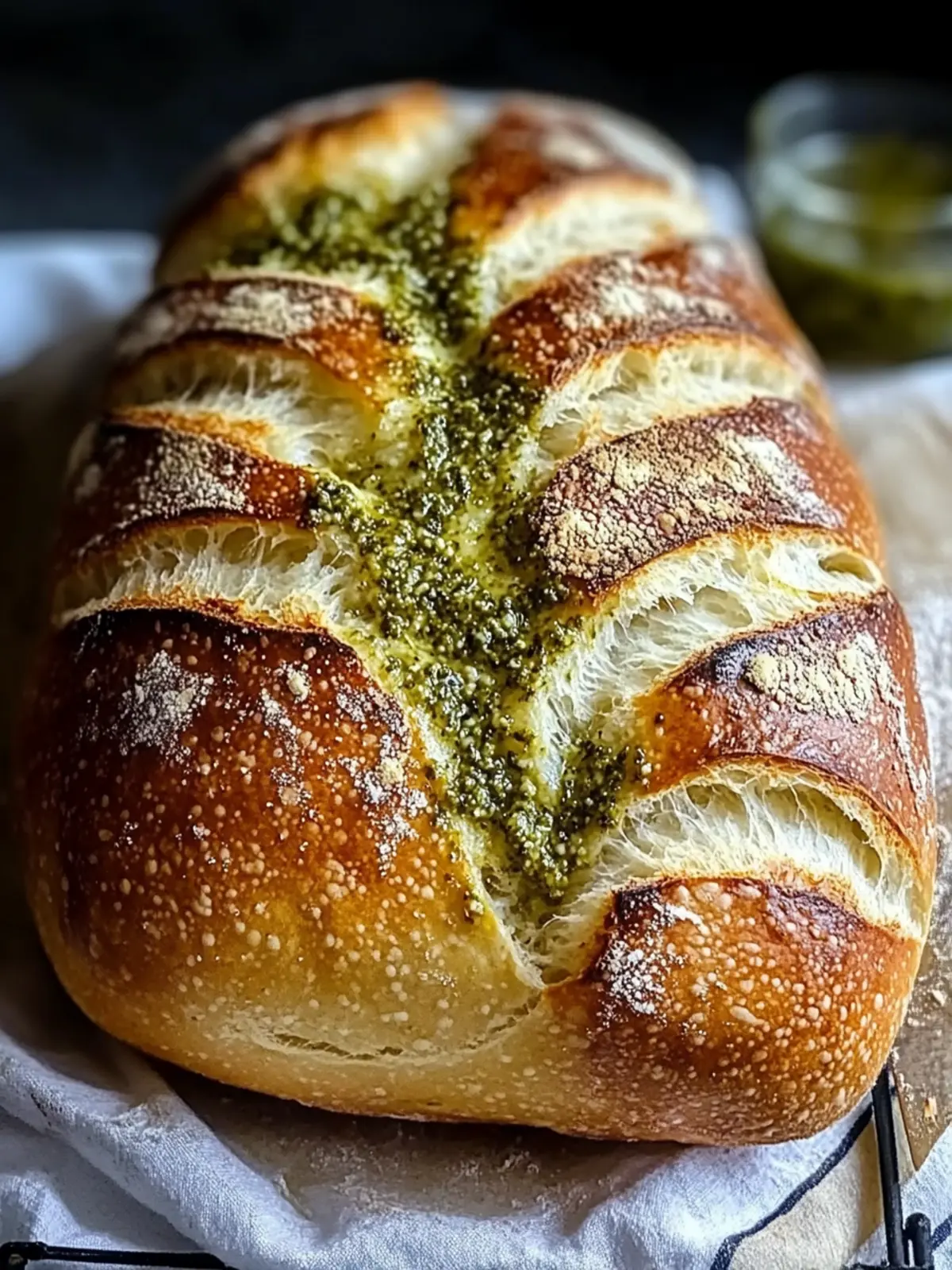 Pesto Parmesan Sourdough