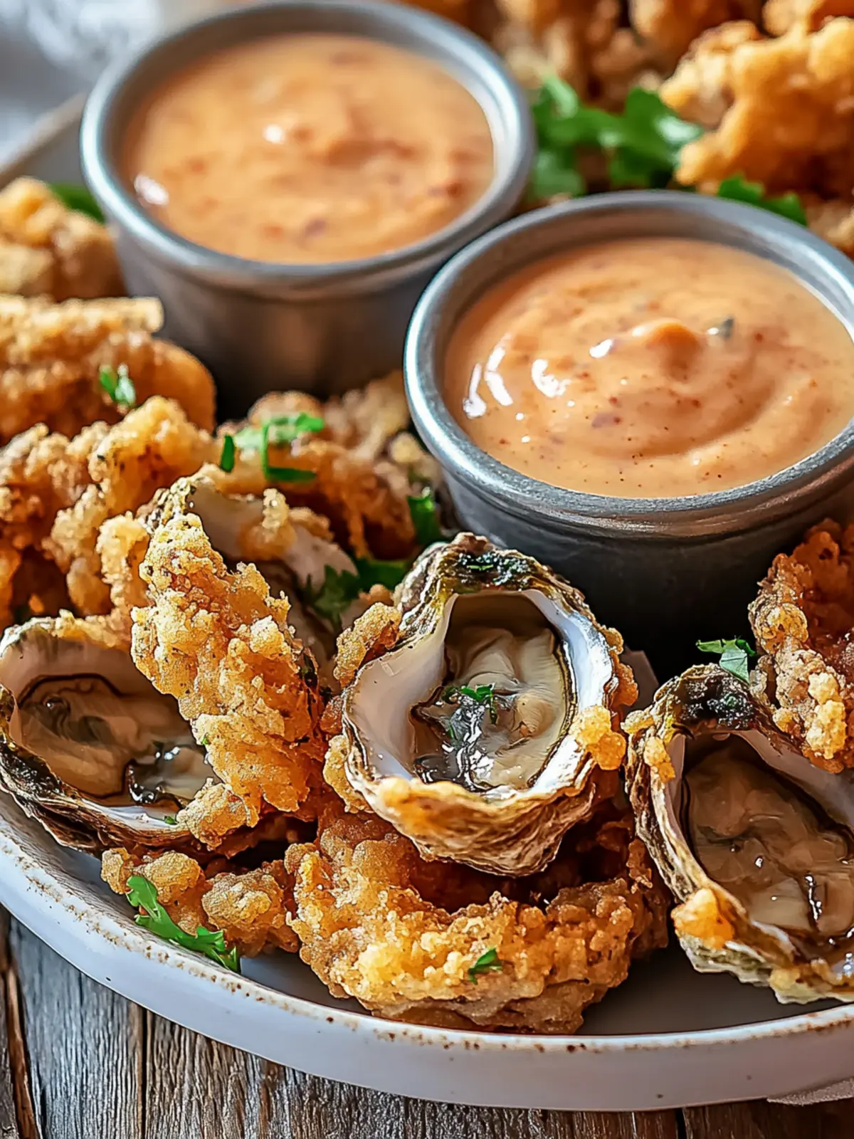 Crispy Fried Oysters with Cajun Remoulade Sauce Bliss Crispy Fried Oysters with Cajun Remoulade Sauce
