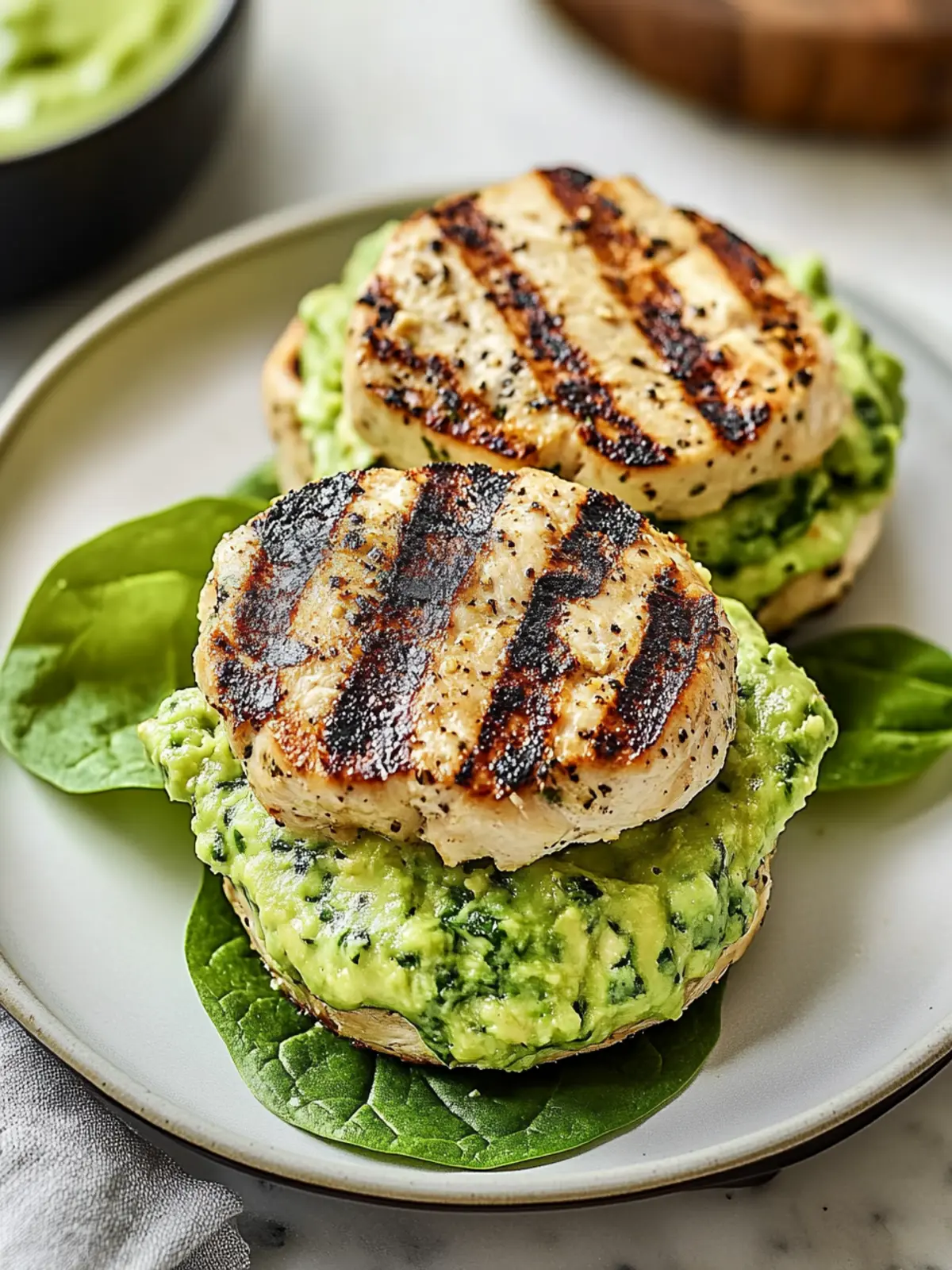 Spinach Avocado Chicken Burgers for a Flavorful Twist Spinach Avocado Chicken Burgers
