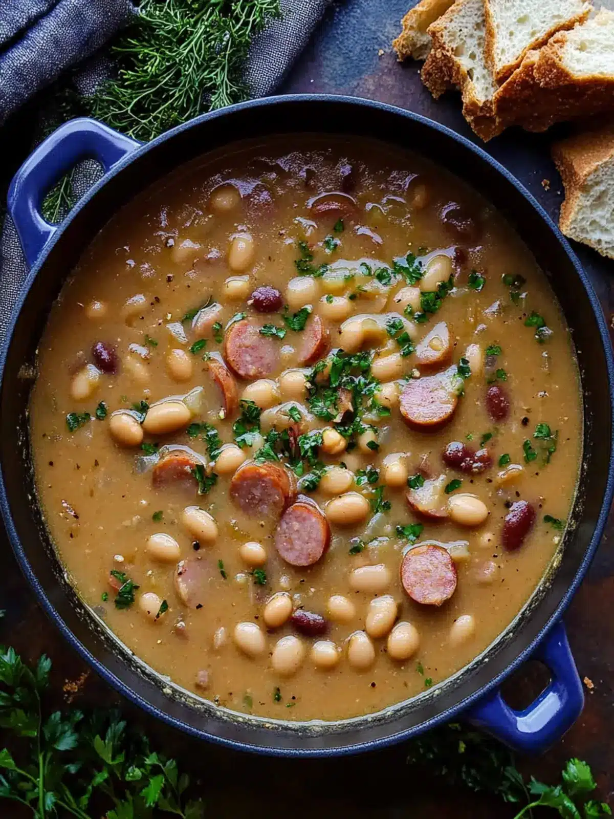 Creamy Bean Soup With Kielbasa: Comfort In Every Spoonful Creamy Bean Soup With Kielbasa