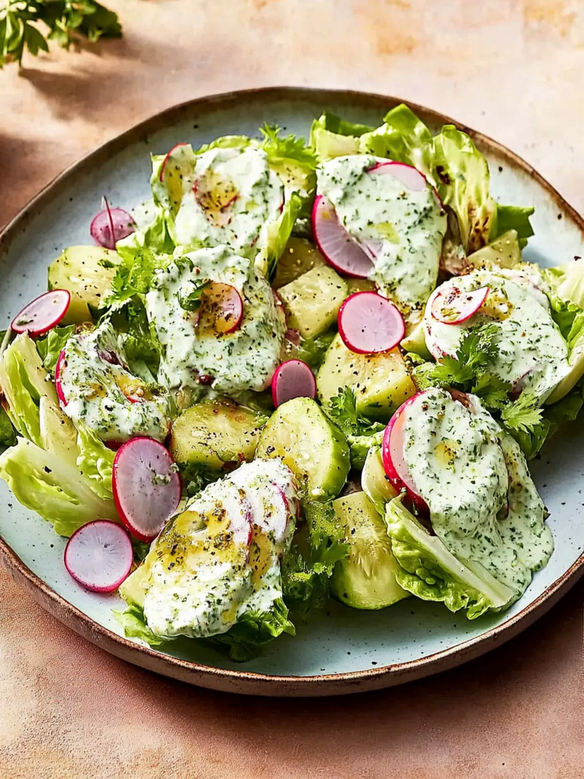 Wedge Salad with Tahini Green Goddess Dressing Done Right Wedge Salad with Tahini Green Goddess Dressing