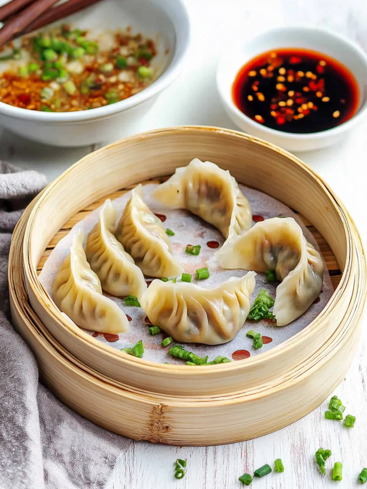 Steamed Dumplings with The Best Dipping Sauce You'll Love Steamed Dumplings with The Best Dipping Sauce