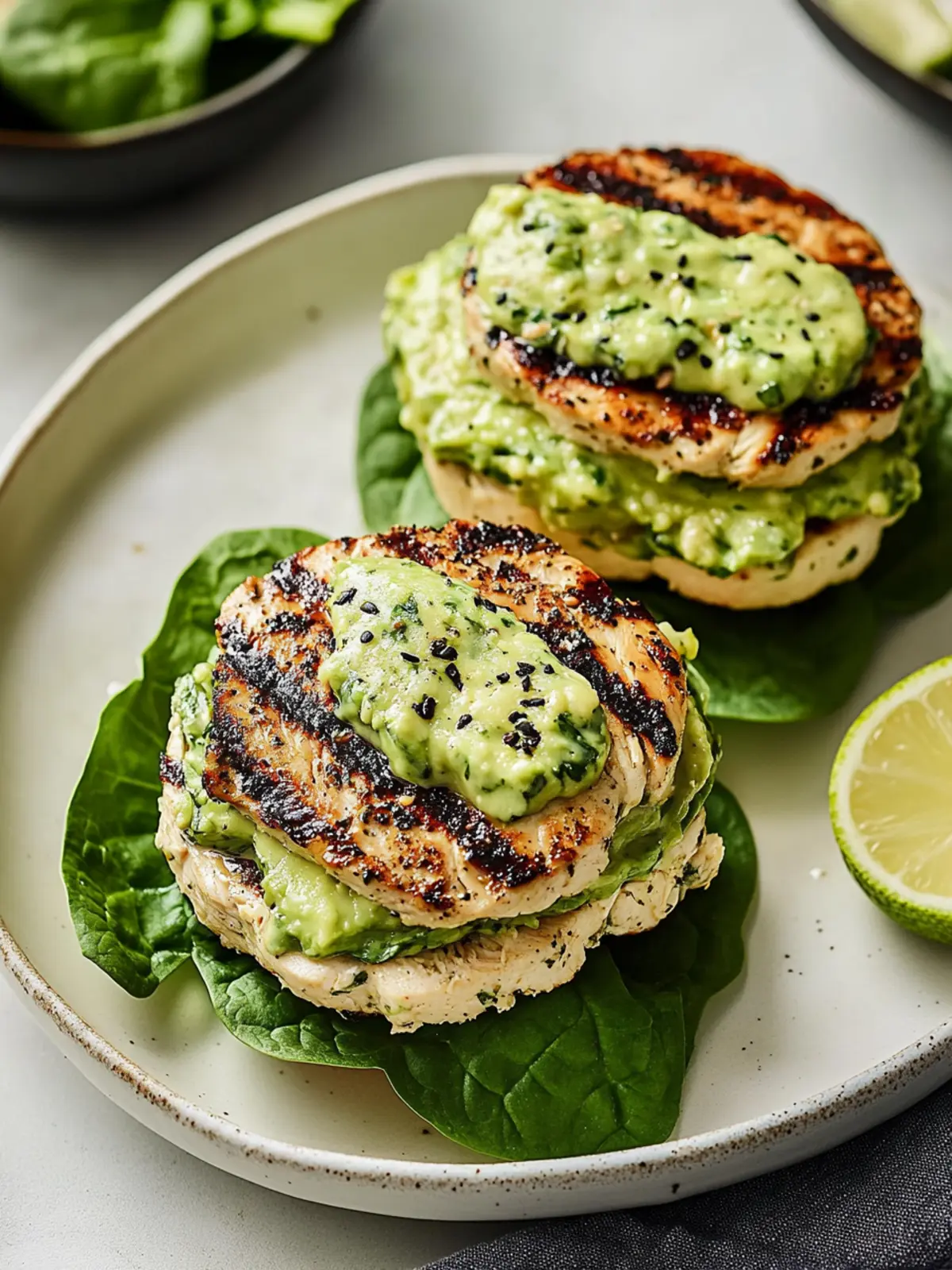 Spinach Avocado Chicken Burgers for a Flavorful Twist Spinach Avocado Chicken Burgers