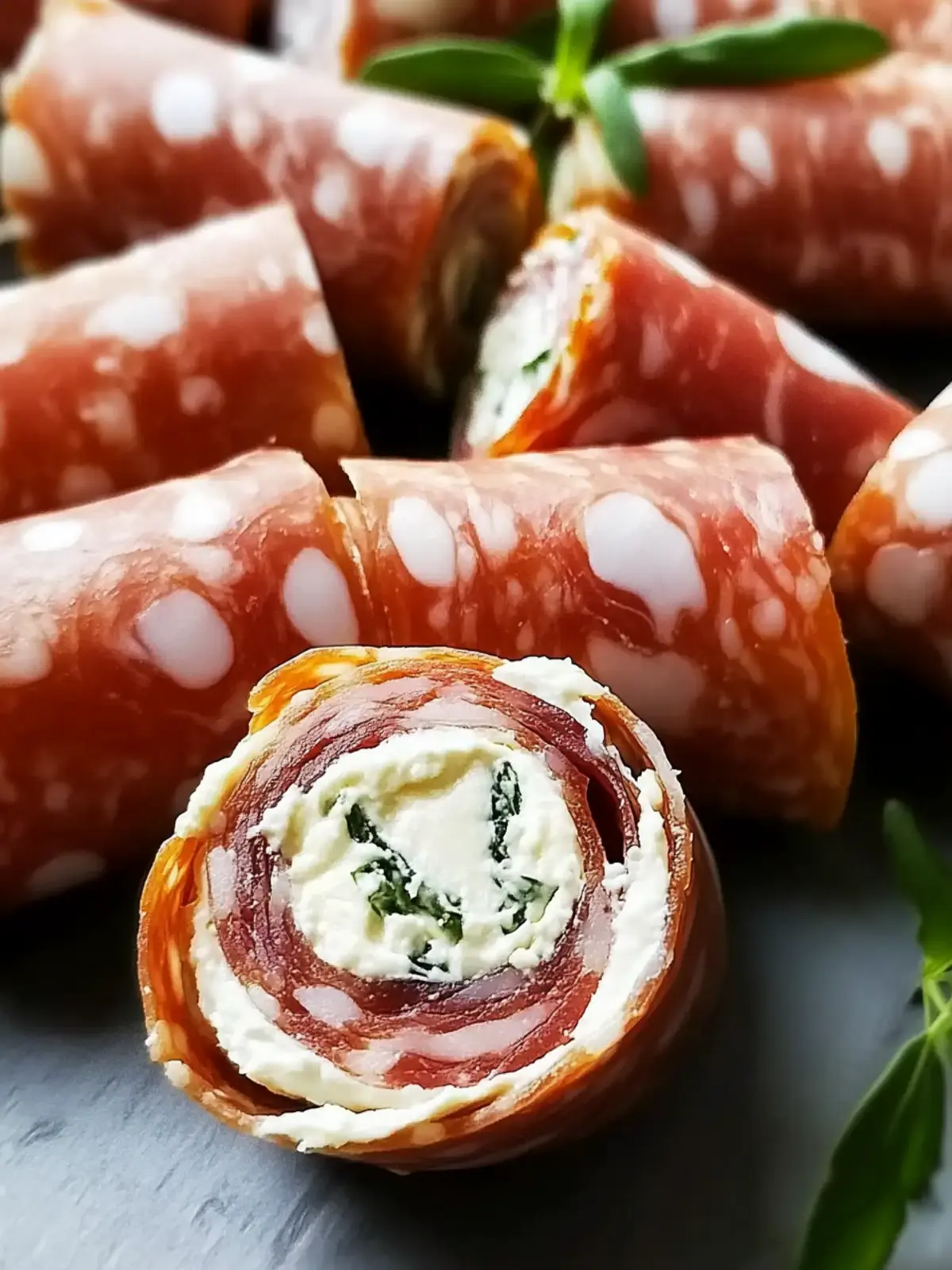 Cream Cheese Salami Roll Ups