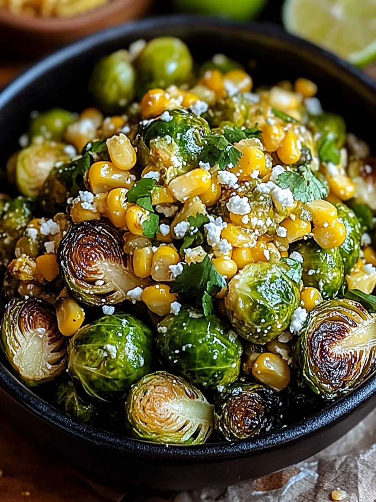 Mexican Street Corn Brussels Sprouts
