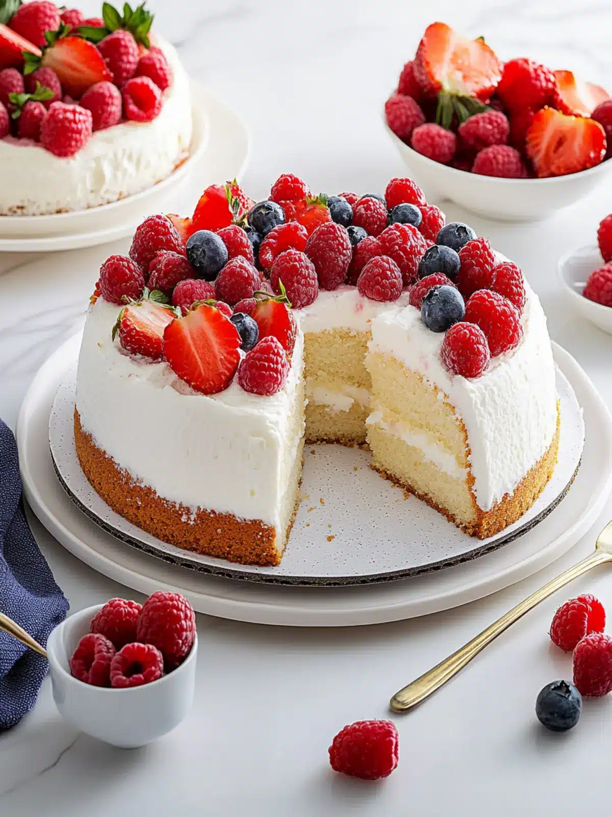 Heavenly Raspberry Angel Food Cake for Light, Sweet Bliss Raspberry Angel Food Cake