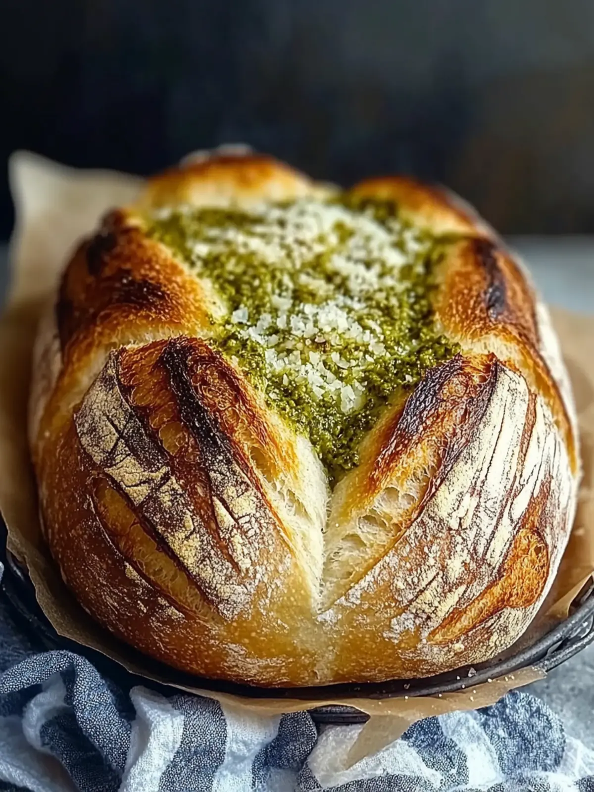 Pesto Parmesan Sourdough