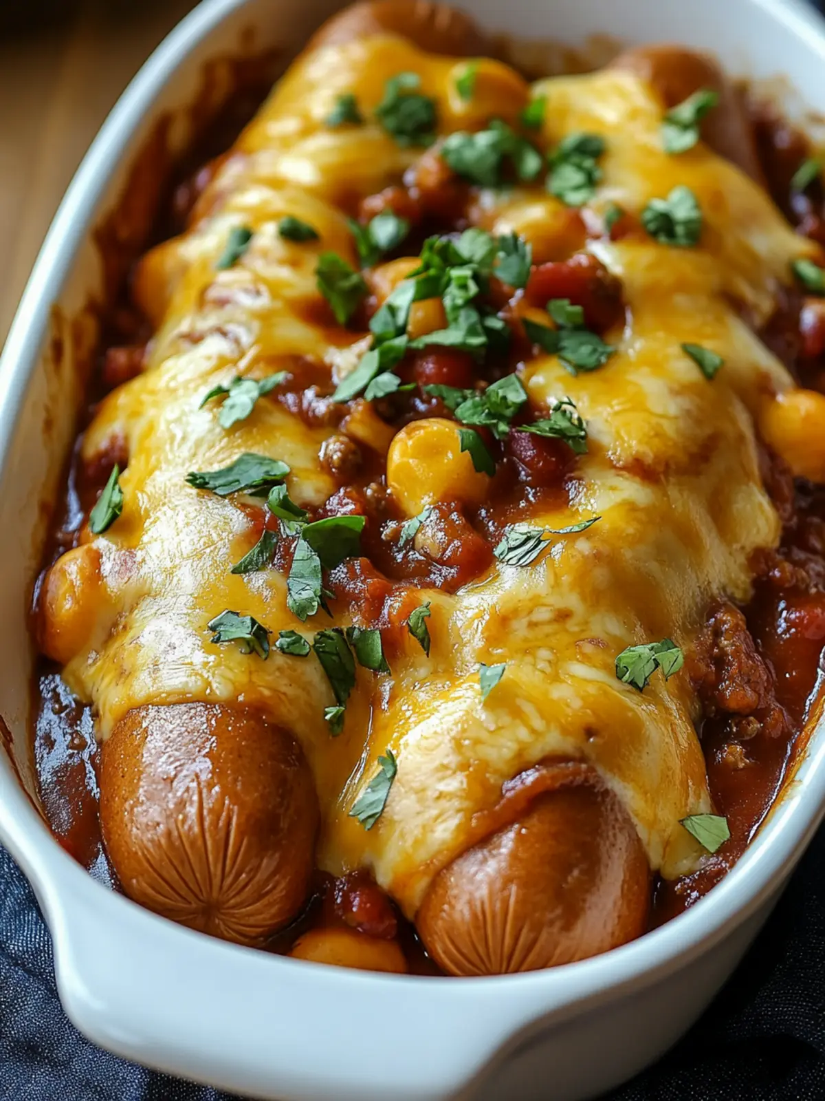 Chili Cheese Dog Bake