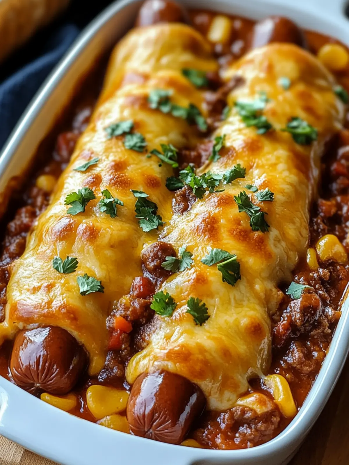 Chili Cheese Dog Bake