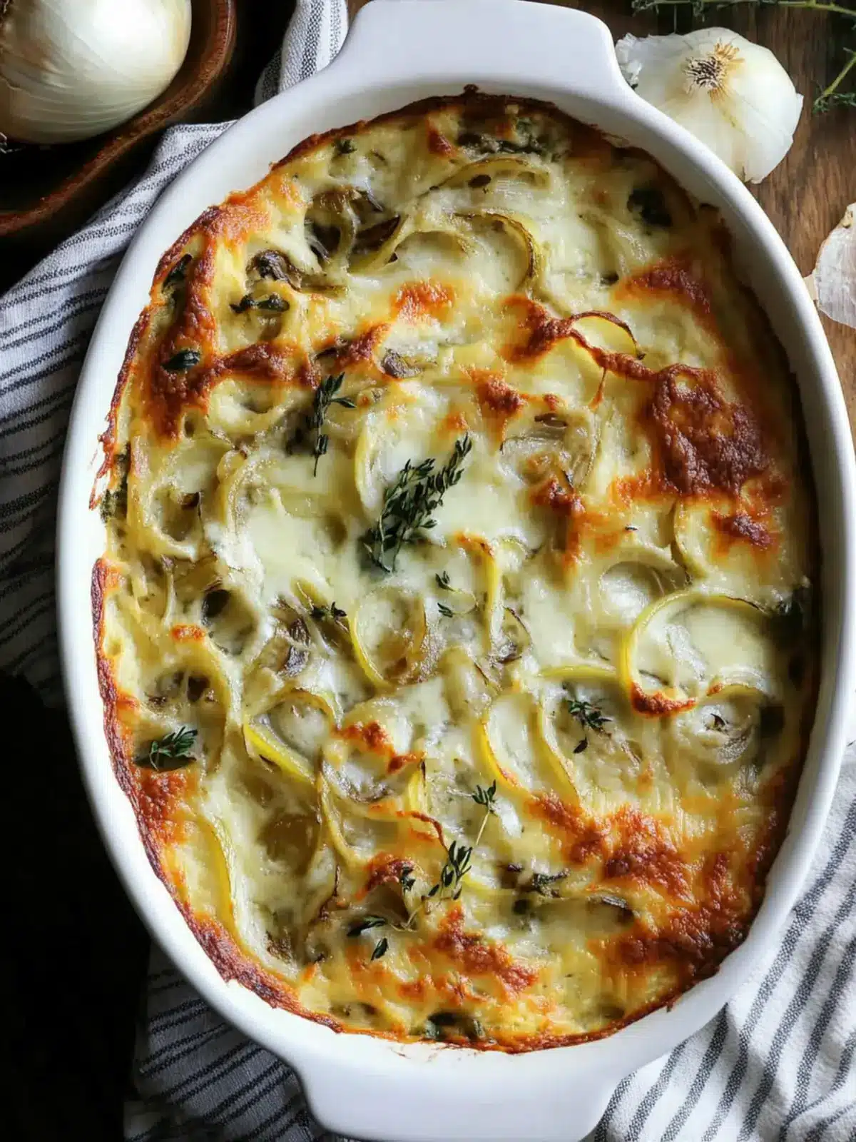 Delicious French Onion Zoodle Bake for Comfort Food Lovers French Onion Zoodle Bake