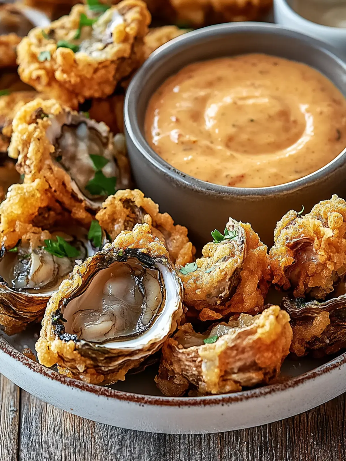 Crispy Fried Oysters with Cajun Remoulade Sauce Bliss Crispy Fried Oysters with Cajun Remoulade Sauce