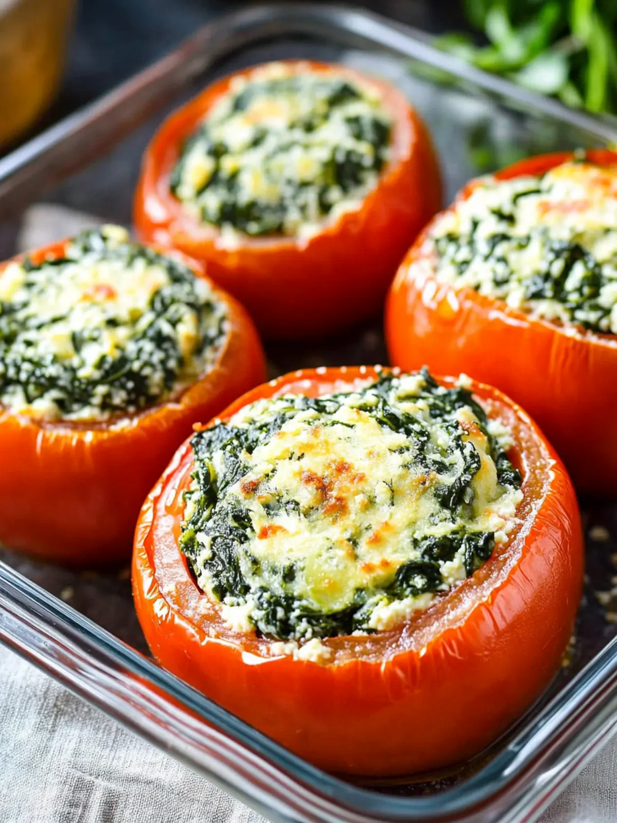 Delicious Vegan Stuffed Tomatoes With Creamed Spinach Recipe Vegan Stuffed Tomatoes With Creamed Spinach