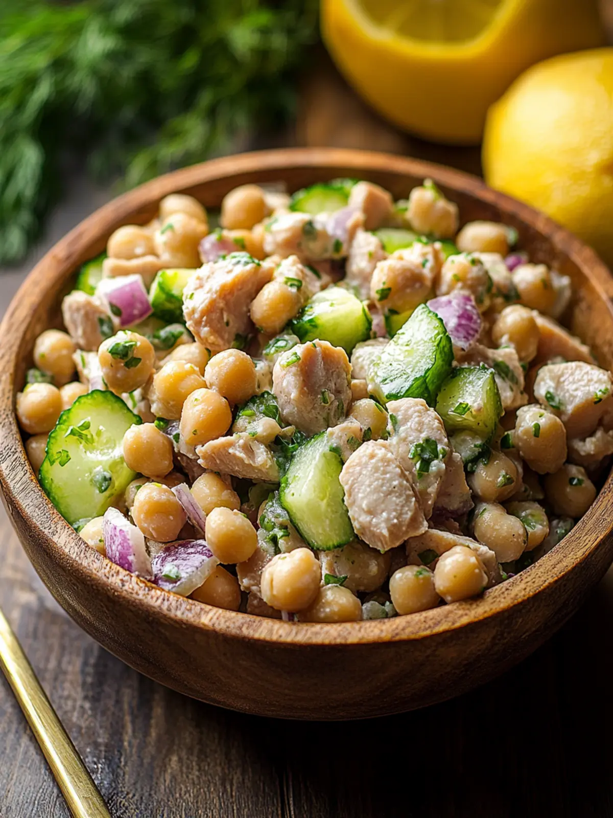 Tuna Garbanzo Bean Salad: Quick, Healthy & Deliciously Filling Tuna Garbanzo Bean Salad