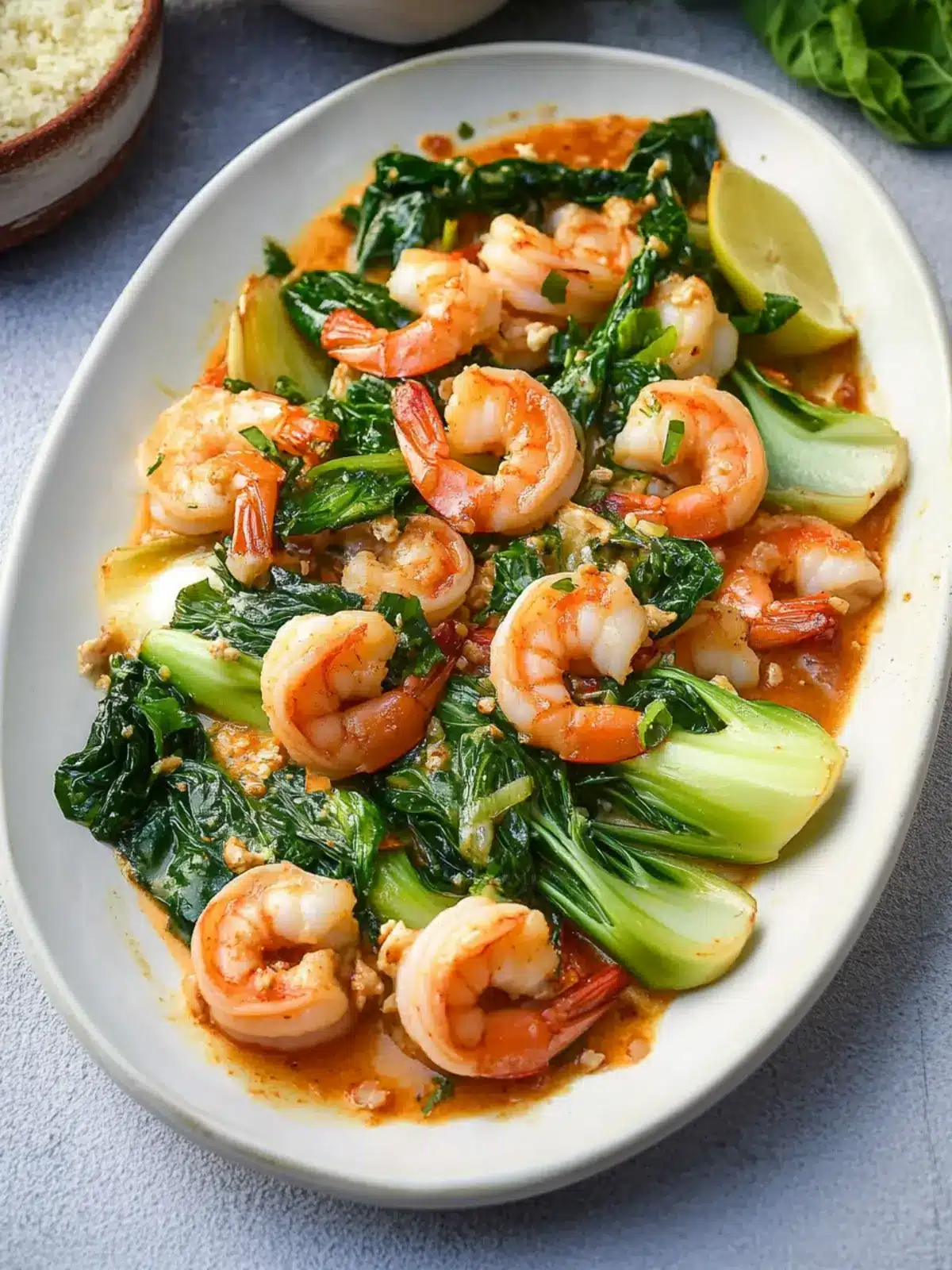 Irresistible Spicy Garlic Butter Shrimp with Bok Choy Bliss Spicy Garlic Butter Shrimp and Baby Bok Choy