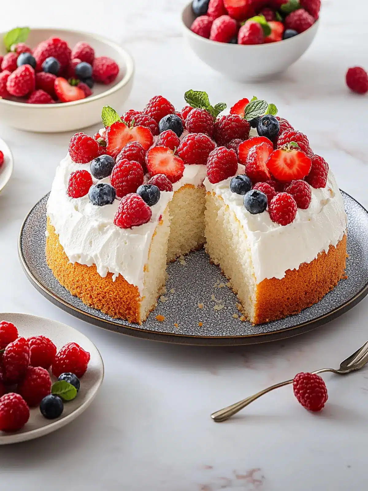 Heavenly Raspberry Angel Food Cake for Light, Sweet Bliss Raspberry Angel Food Cake