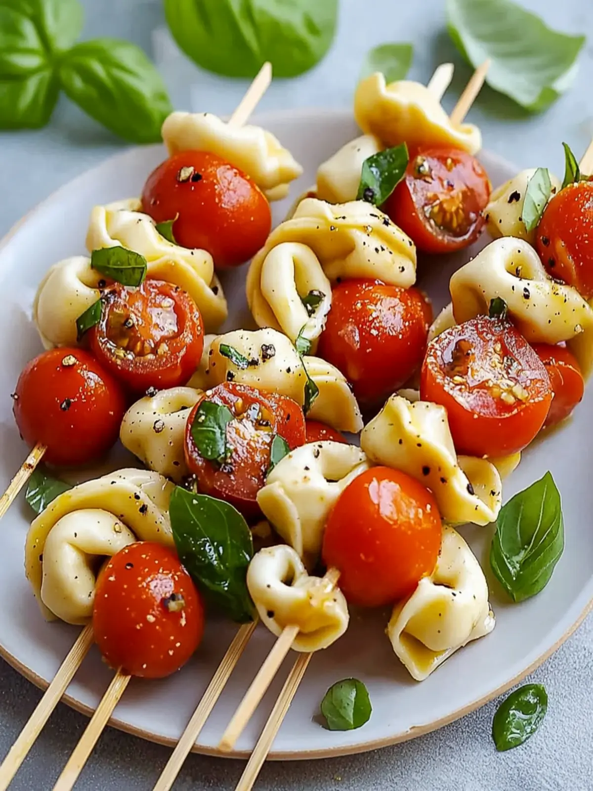 Caprese Tortellini Skewers