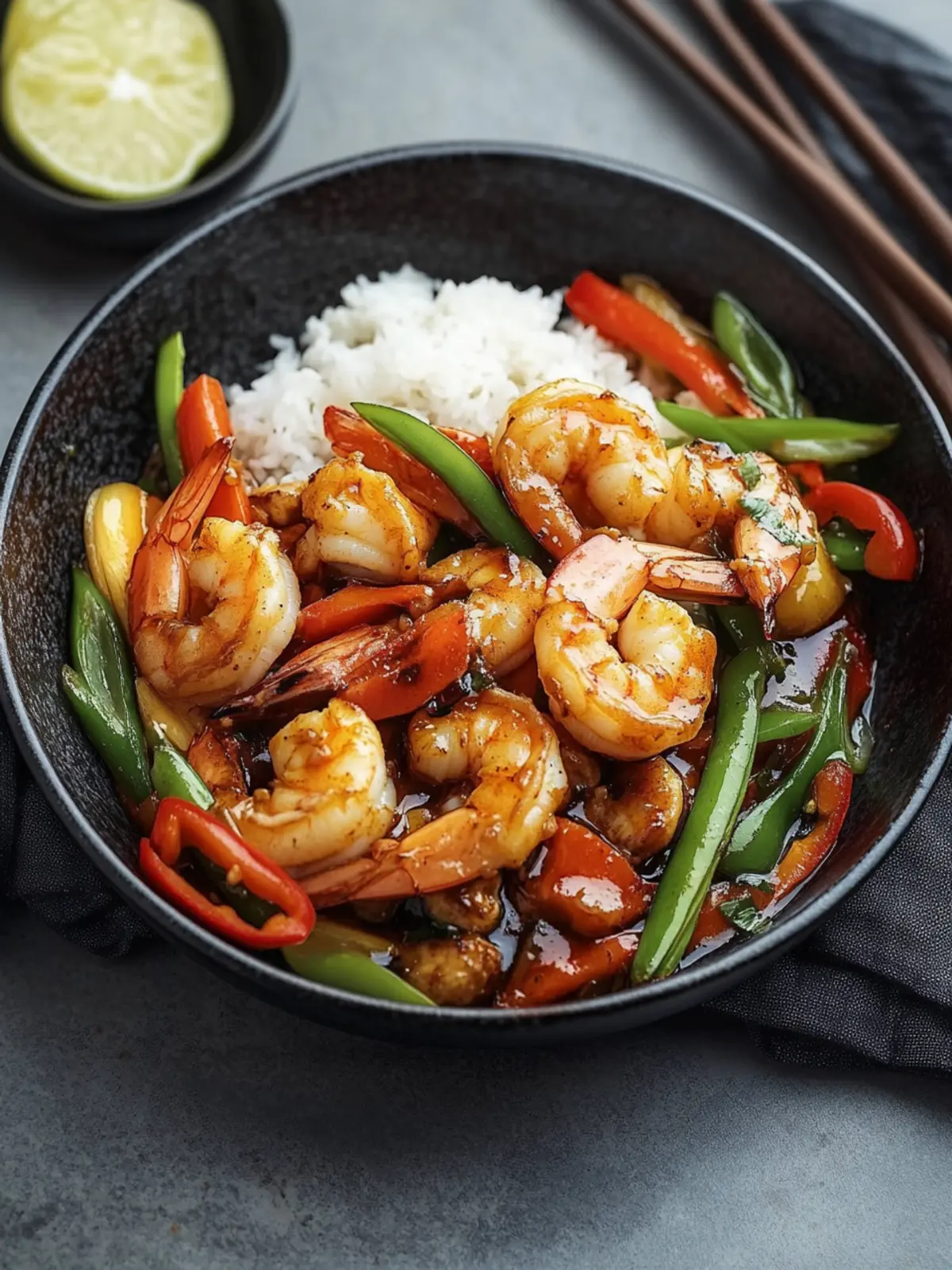 Honey Soy Garlic Prawn Stir-Fry