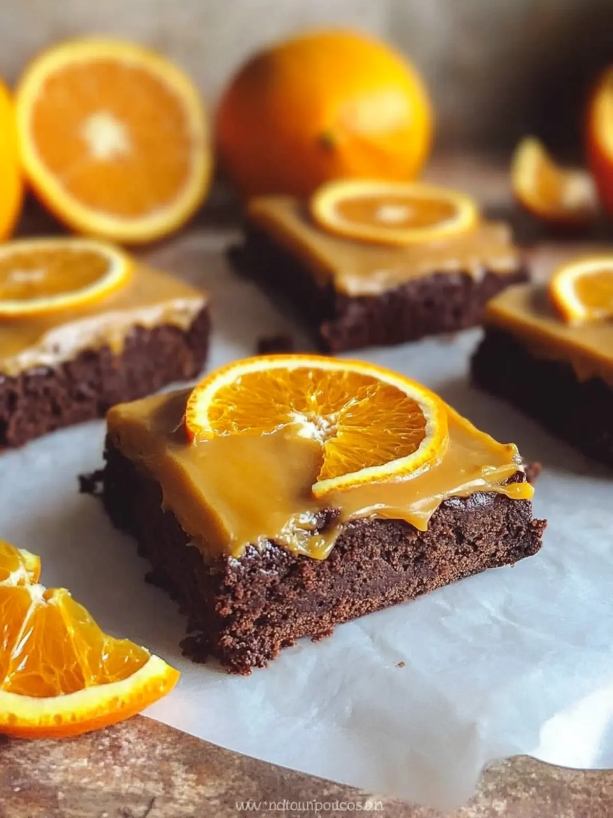 Raw Chocolate Orange Frosted Brownies