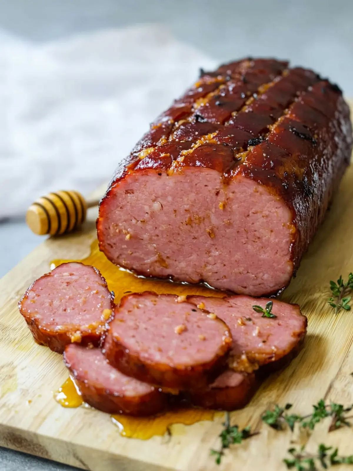 Irresistible Smoked Bologna With A Hot Honey Glaze Recipe Smoked Bologna With A Hot Honey Glaze