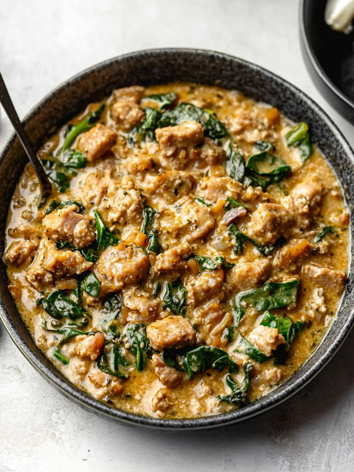 Indulge in Creamy Garlic Pork and Spinach Bliss Tonight Creamy Garlic Pork and Spinach
