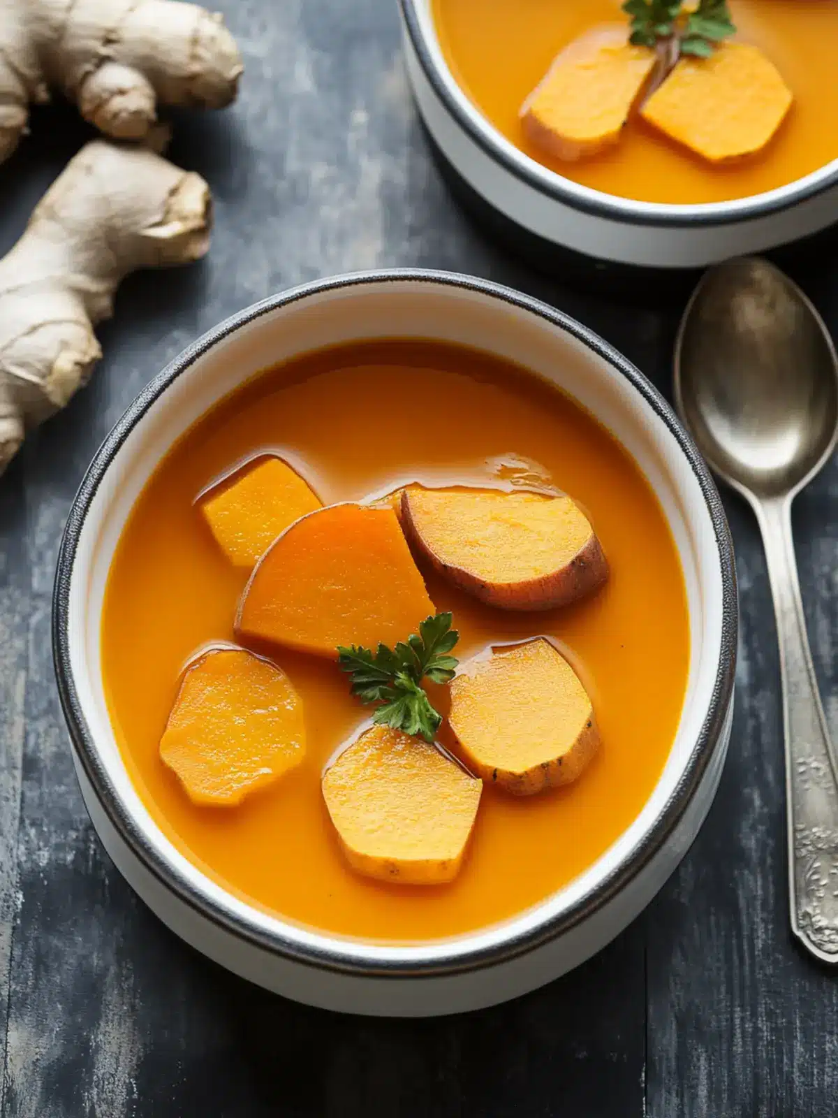 Irresistible Sweet Potato and Ginger Dessert Soup Recipe Sweet Potato and Ginger Dessert Soup