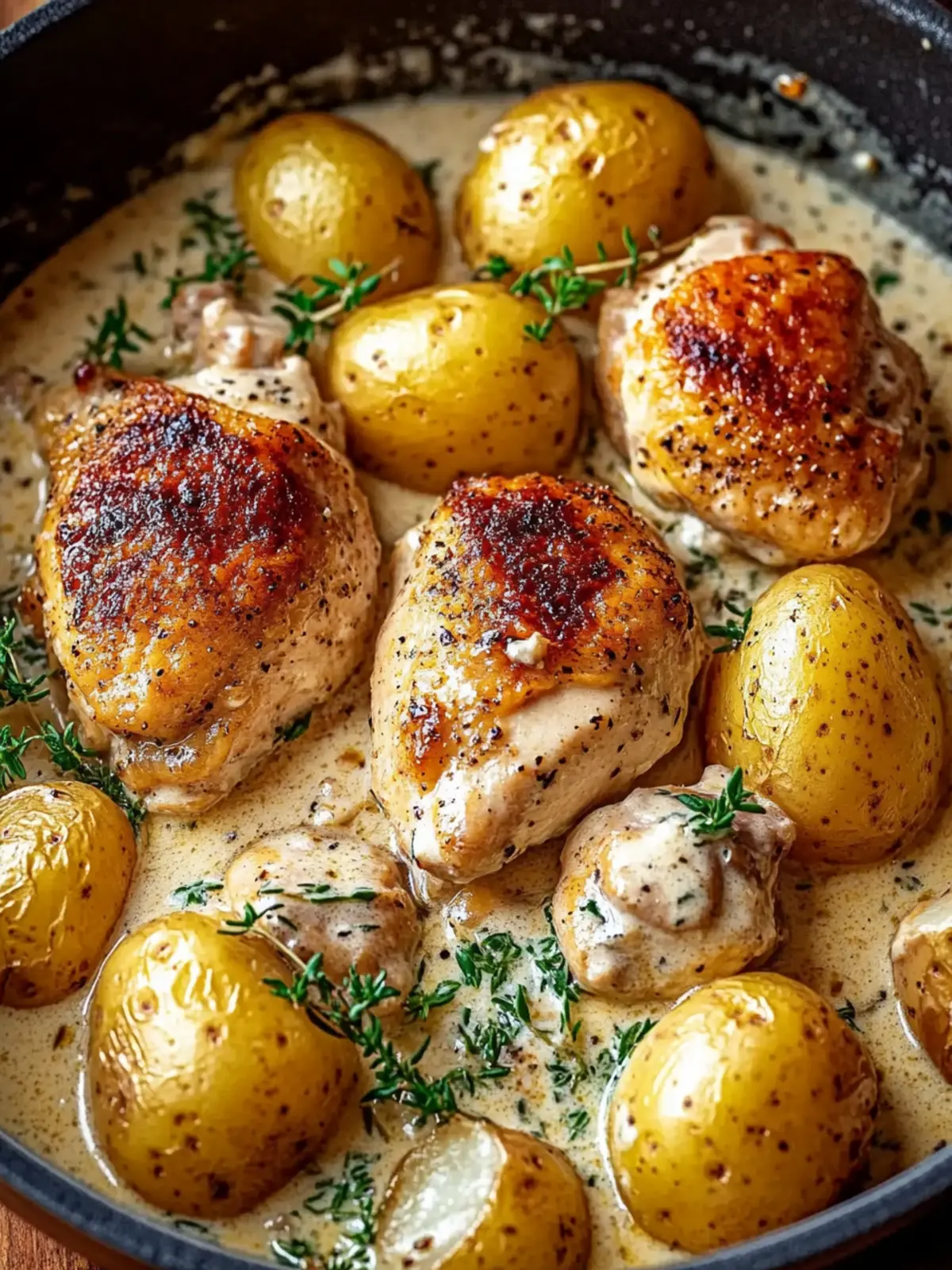 Delicious Chicken and Potatoes with Dijon Cream Sauce Adventure Chicken and Potatoes with Dijon Cream Sauce