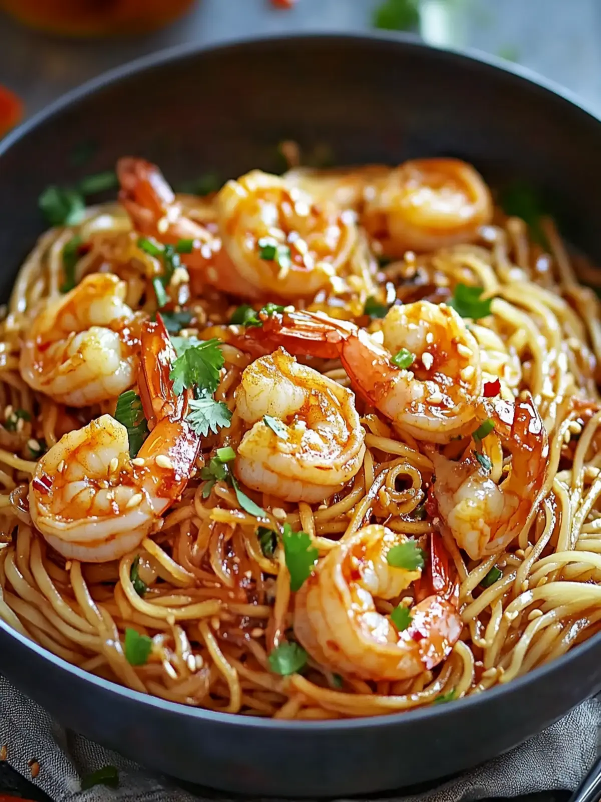 Spicy Szechuan Shrimp and Noodles