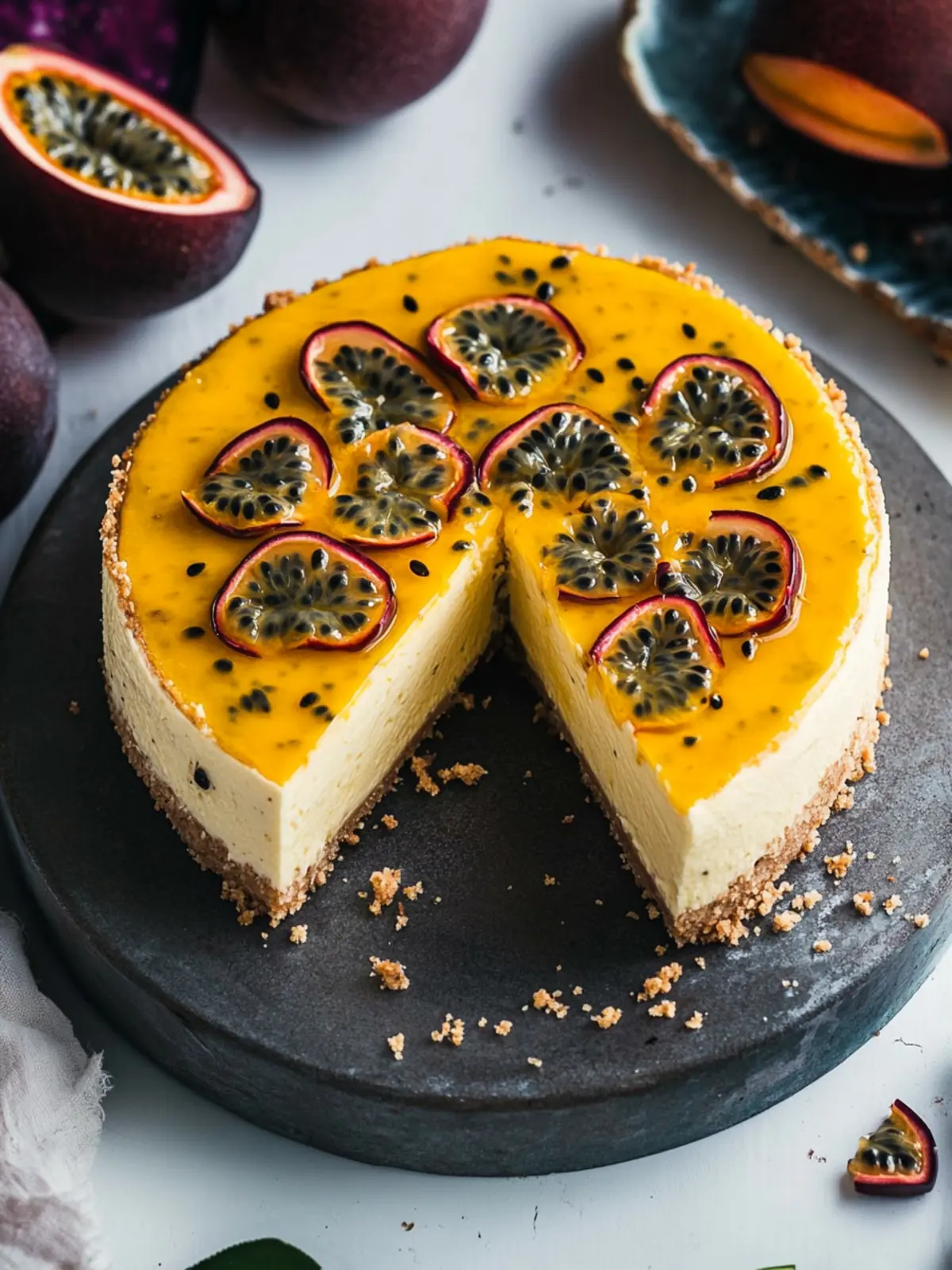 Delightful No-Bake Passion Fruit Cheesecake for Easy Indulgence Passion Fruit Cheesecake