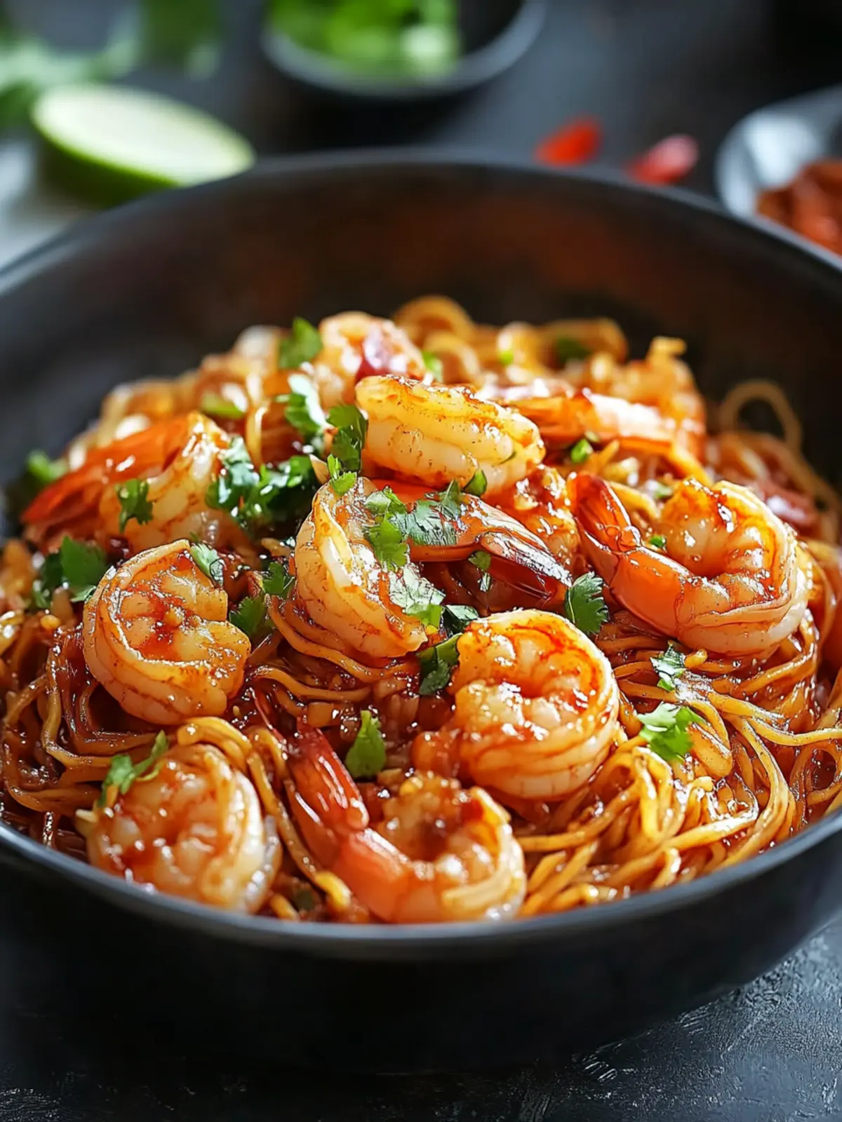 Spicy Szechuan Shrimp and Noodles