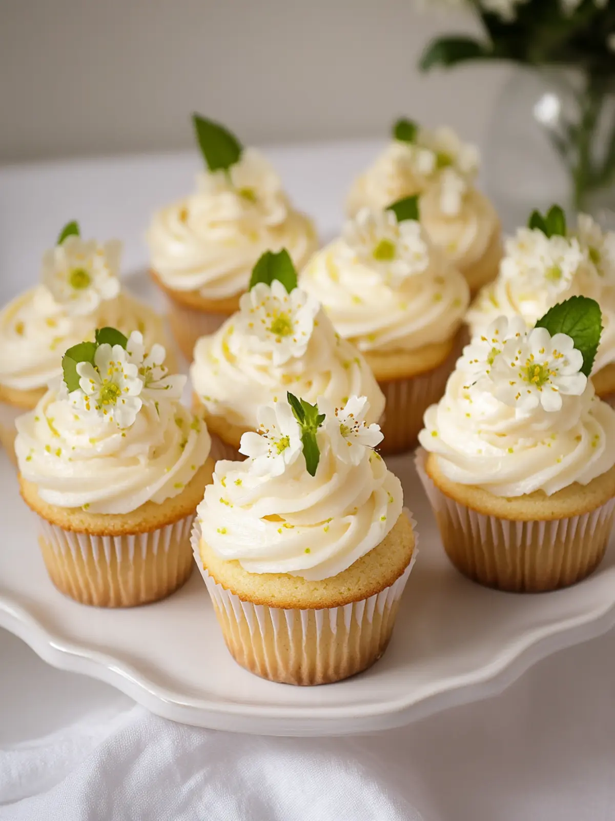 Delicious Elderflower Cupcakes with Meyer Lemon Twist Elderflower Cupcakes