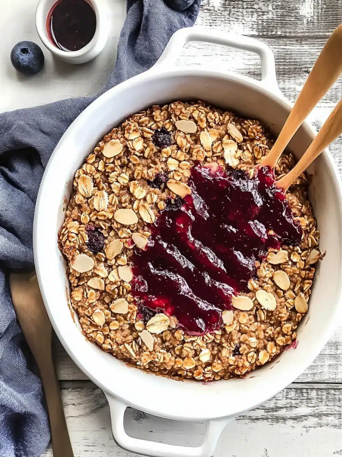 Satisfy Your Cravings with PB&J Vegan Baked Oatmeal PB&J Vegan Baked Oatmeal