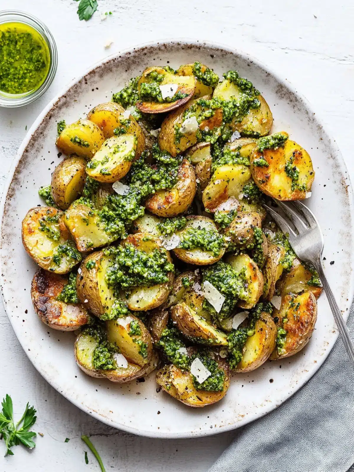 Crispy Smashed Potatoes with Garlic Pesto for Ultimate Flavor Crispy Smashed Potatoes with Garlic Pesto
