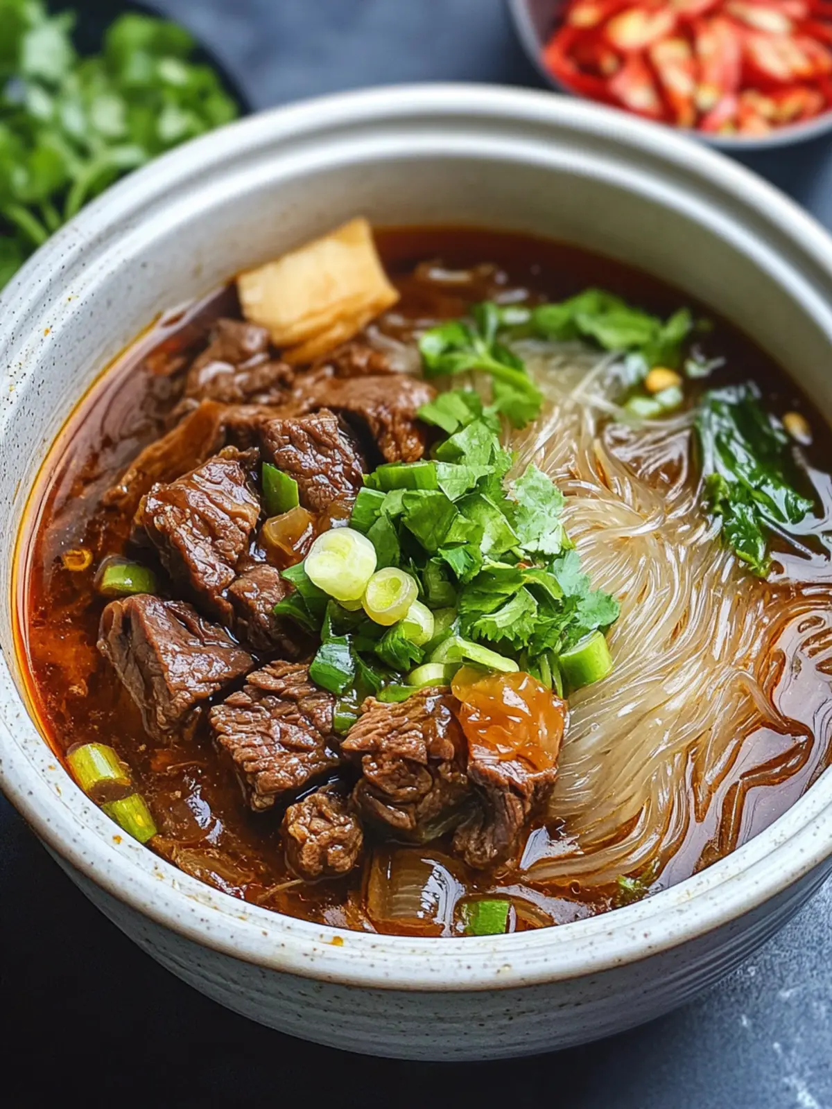 Savor Comfort: Chinese Braised Beef Stew with Glass Noodles Chinese Braised Beef Stew with Glass Noodles