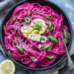 Vegan Beet Alfredo with Lemon-Basil Ricotta