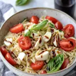 Caprese Orzo Salad with Balsamic Syrup