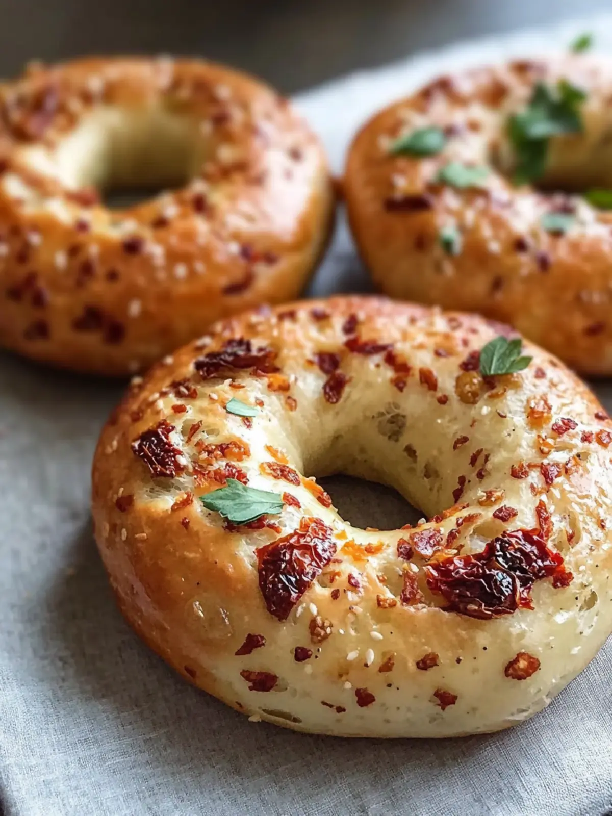 Artisan Sun Dried Tomato Bagels for a Savory Breakfast Treat Artisan Sun Dried Tomato Bagels