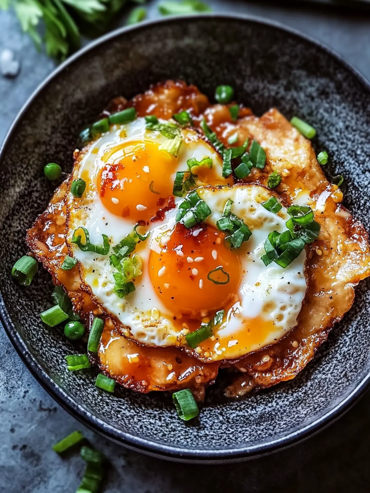 Spicy Sweet and Sour Fried Eggs