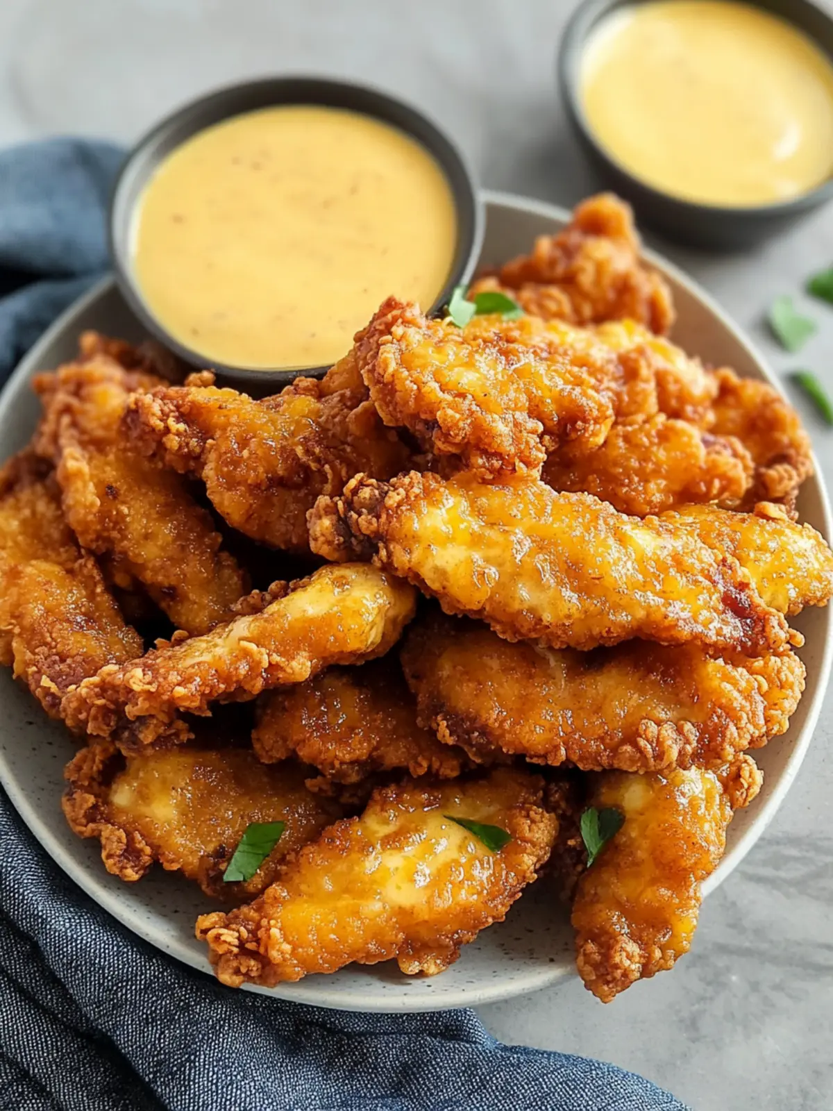 Crispy Chicken Skin with Creamy Cheese Sauce