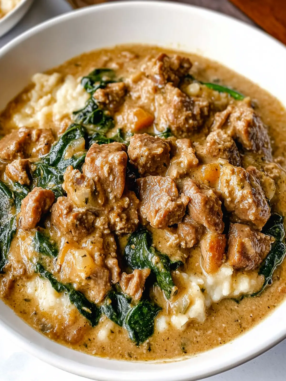 Indulge in Creamy Garlic Pork and Spinach Bliss Tonight Creamy Garlic Pork and Spinach