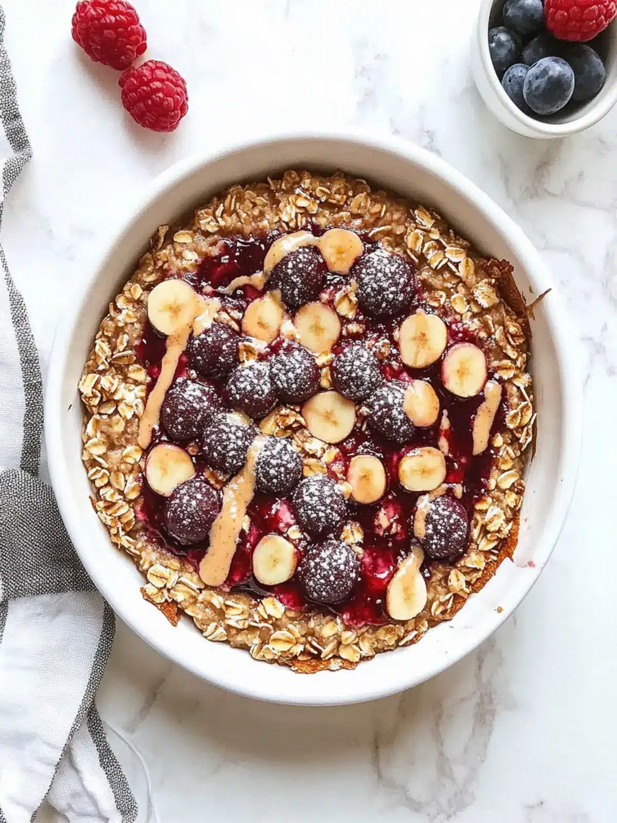 Satisfy Your Cravings with PB&J Vegan Baked Oatmeal PB&J Vegan Baked Oatmeal