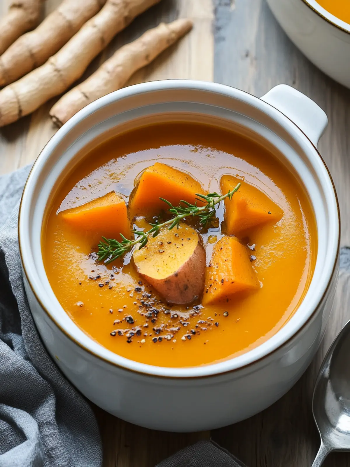 Irresistible Sweet Potato and Ginger Dessert Soup Recipe Sweet Potato and Ginger Dessert Soup