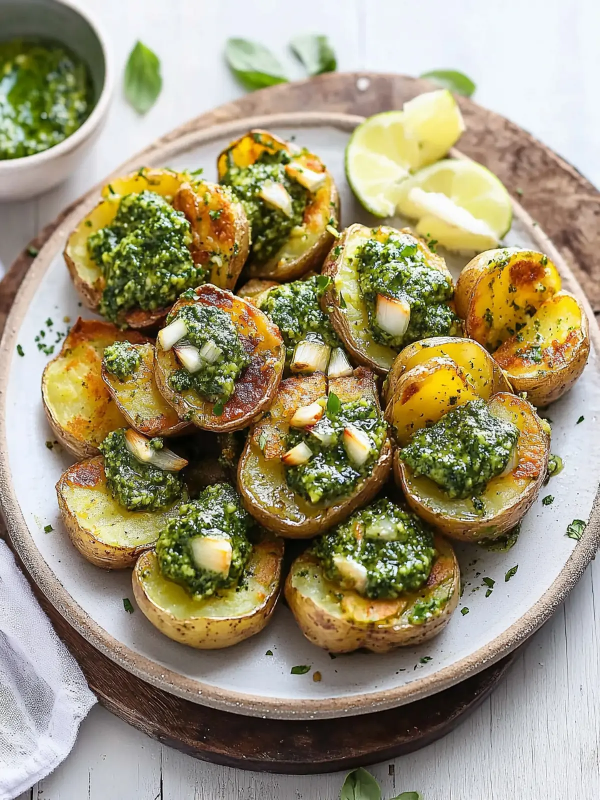 Crispy Smashed Potatoes with Garlic Pesto for Ultimate Flavor Crispy Smashed Potatoes with Garlic Pesto