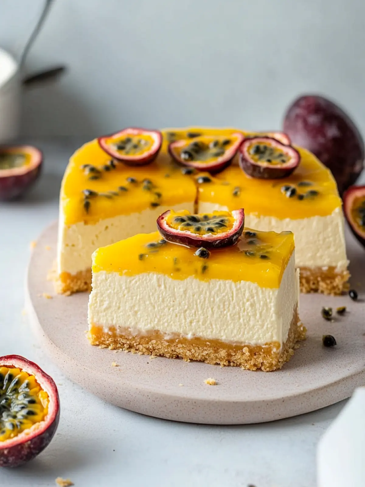 Delightful No-Bake Passion Fruit Cheesecake for Easy Indulgence Passion Fruit Cheesecake