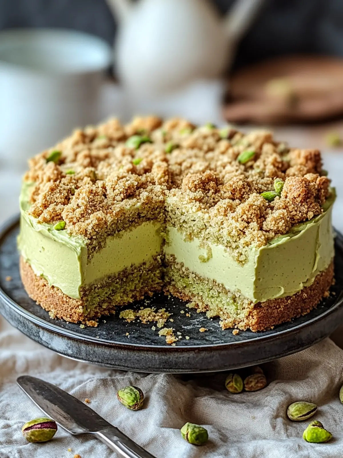 Italian Pistachio Crumb Cake