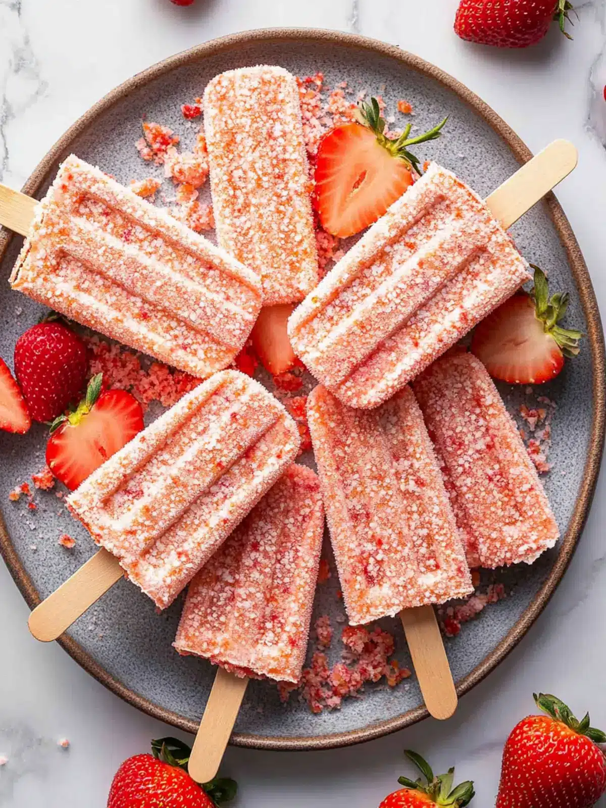 Sweet Strawberry Shortcake Popsicle Bars for Summer Bliss Strawberry Shortcake Popsicle Bars