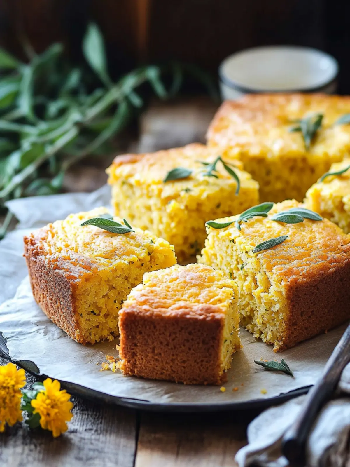 Irresistible Cheddar Sage Cornbread for Cozy Gatherings Cheddar Sage Cornbread